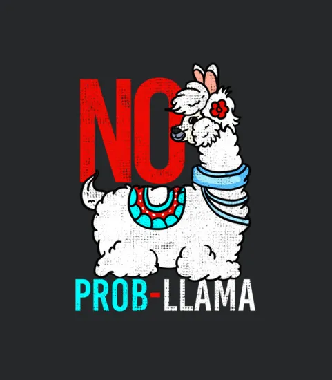No Probllama A Gift Item For Llama Lovers