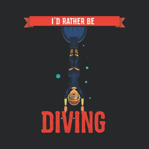 Funny Snorkeling Id Rather Be Diving Humor