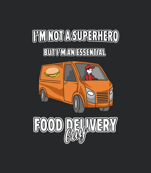 Food Delivery Drivers Guys Appreciation As Essent