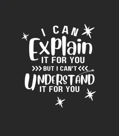 I Can Explain It For You But I Cant Understand It