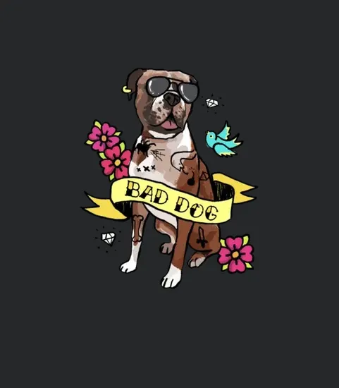 Bad Dog Tattoo Boxer
