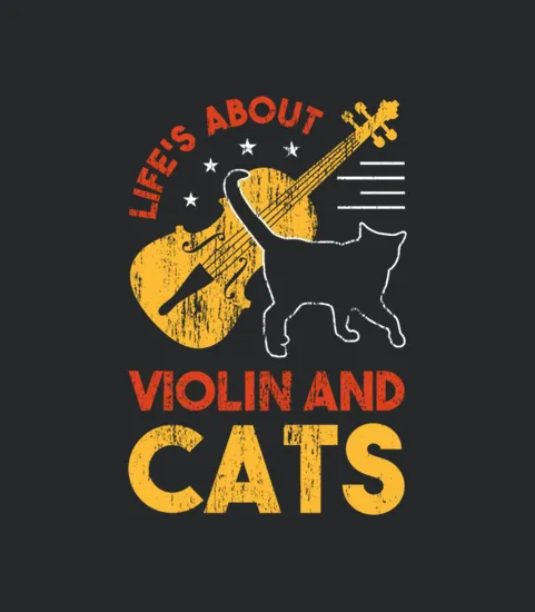 Lifes About Violin And Cats Concert Gig Rhythm