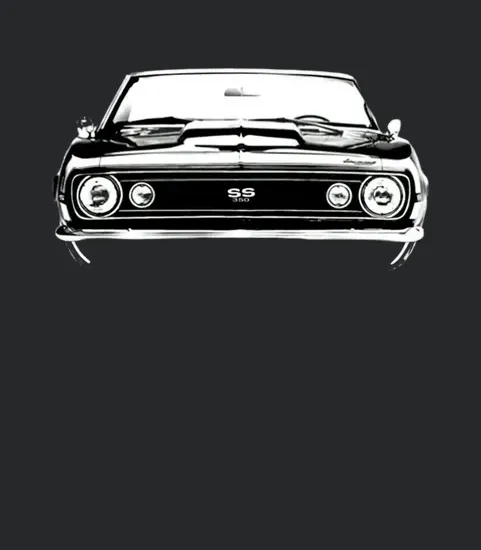 1967 Camaro Ss Front Grill View Silhouette Muscle