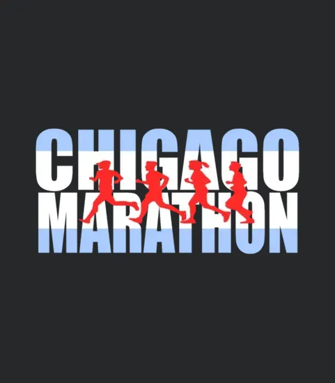 262 Mile Marathon Runner Chicago Flag