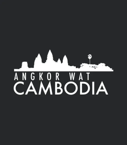 Graphic Angkor Wat Cambodia