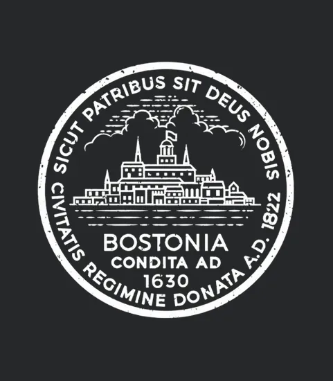 Boston City Seal Vintage Bostonia Tee