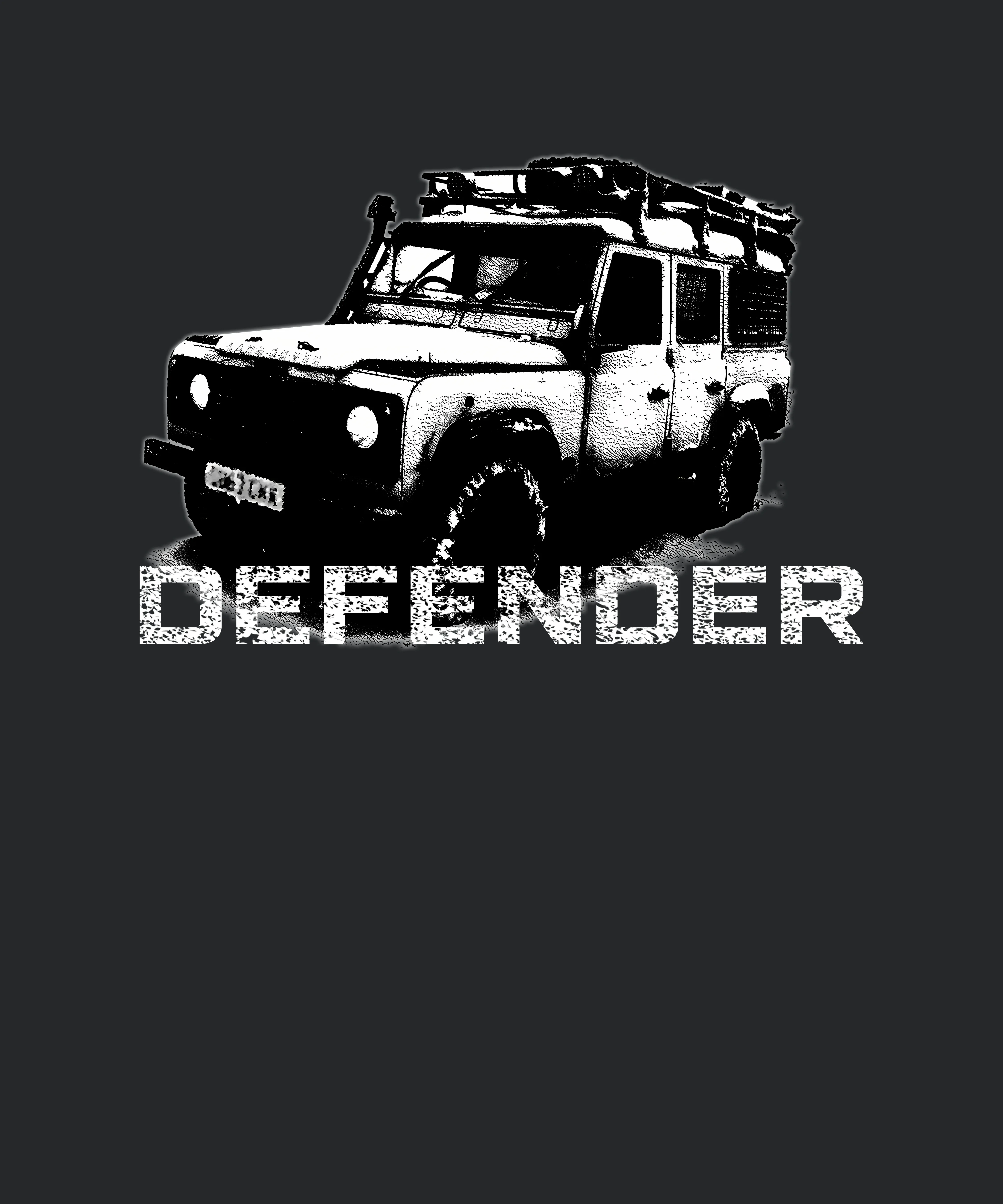 Brown Land Rover Defender Illustation
