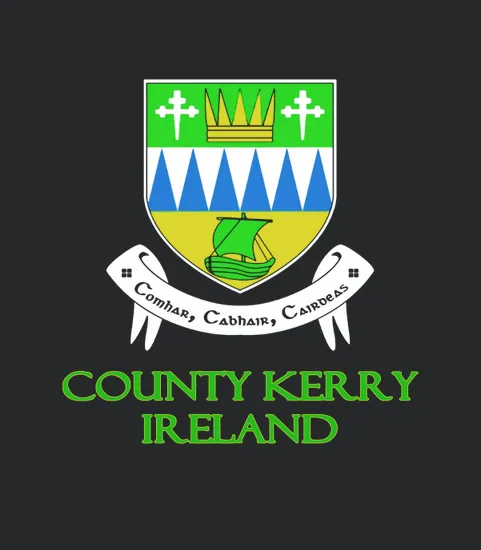 County Kerry Ireland Coat Of Arms Black Yout