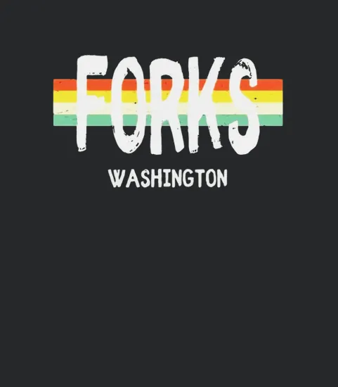 Forks Washington Vintage Retro 1980s Style