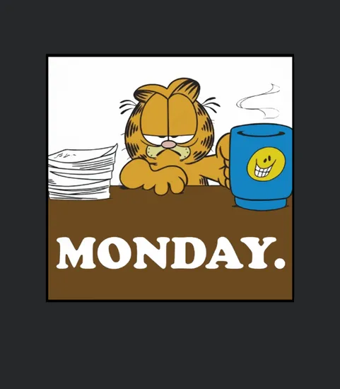 Garfield I Hate Monday Monday Cartoon