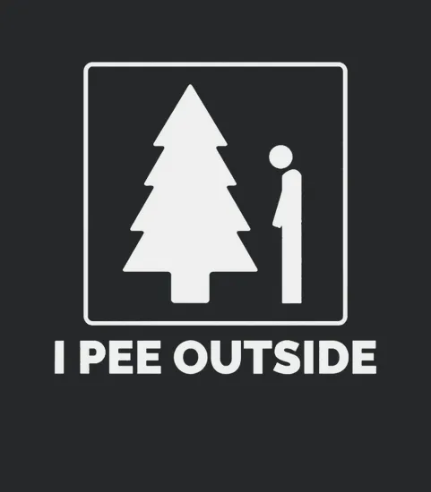 I Pee Outside Funny Camping