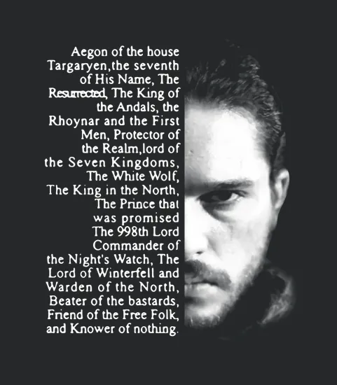 Jon Snow Aegon Of The House Targaryen