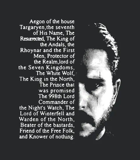 Jon Snow Aegon Of The House Targaryen