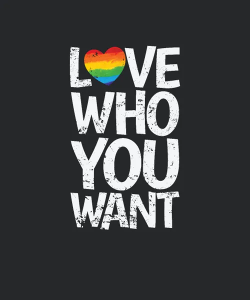 Love Who You Want Lgbt Rainbow Colors Pride