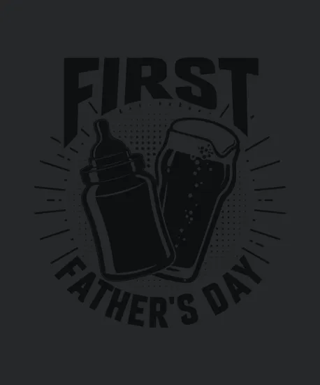 Mens Mens First Fathers Day Beer Baby Bottle Dad
