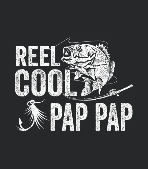 Mens Reel Cool Pap Pap Fishing Fathers Day Gifts