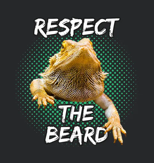 Respect The Beard Bearded Dragon Funny Reptile