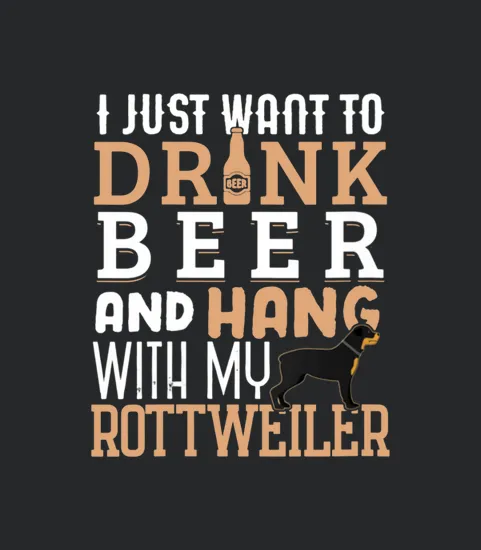 Rottweiler Dad Funny Fathers Day Rottie Dog Beer