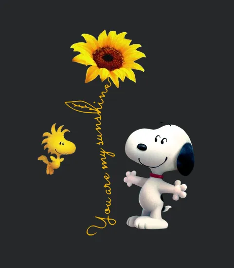 Snoopy And Woodstock You Are My Sunshine Sunflower