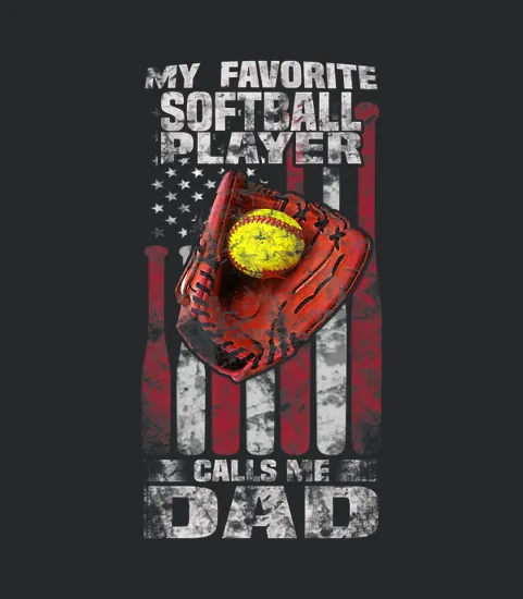 Softball Dad Gifts My Favorite Softball Player Calls Me Dad