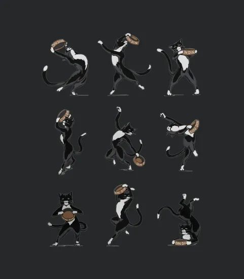 The Dinner Dance Tuxedo Cat Dancing