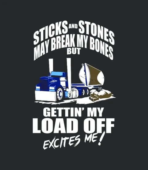 Truck Driver Side Dump Truck Load Off
