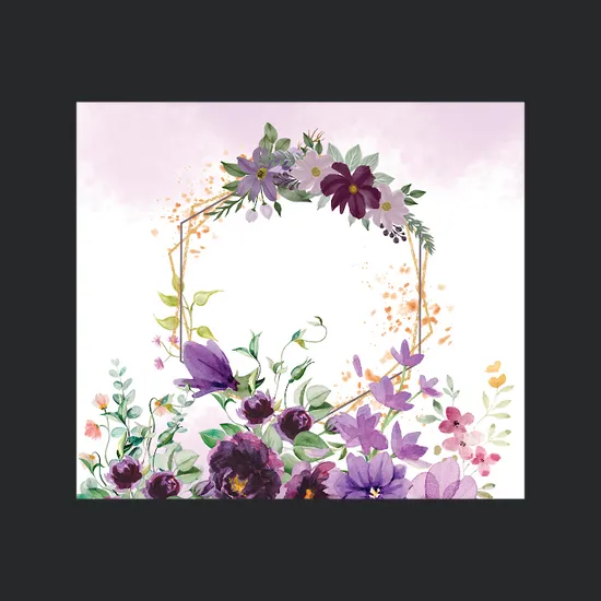 Watercolor Purple Floral Tumbler