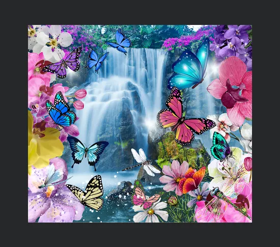 Waterfall Butterflies 20oz Skinny Tumbler