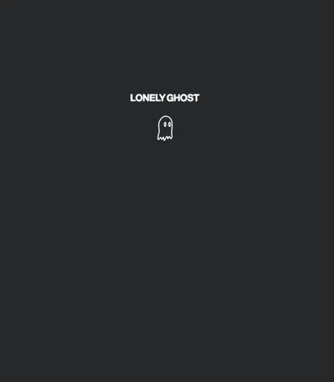 Lonely Ghost Text Me Black With White
