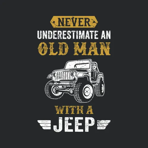 Old Man Dad Grandpa Present Jeep 4x4 Offroad Gift