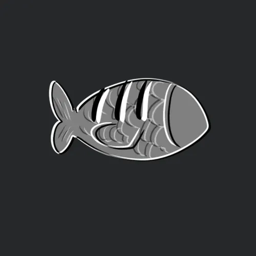 Gray Fish Bone Icon Sea Animal