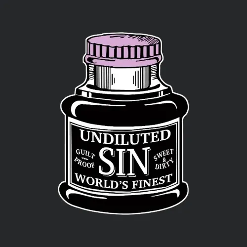 Vintage Bottle Of Undiluted Sin