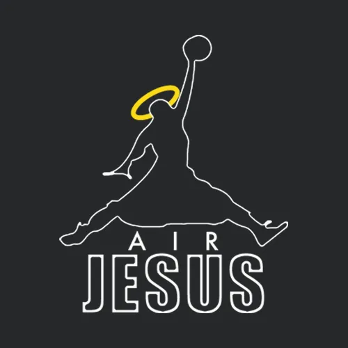 Air Jesus Basketball Jordan Funny Black
