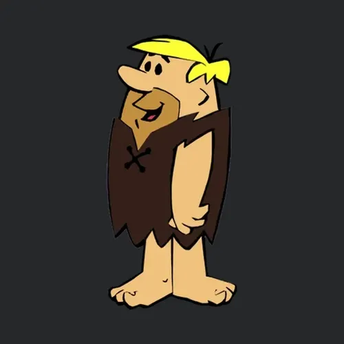Barney Rubble Flintstones Retro Cartoon