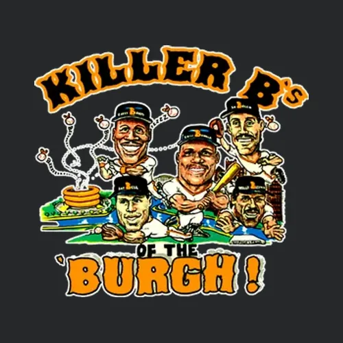 Barry Bonds Pittsburgh Retro Caricature