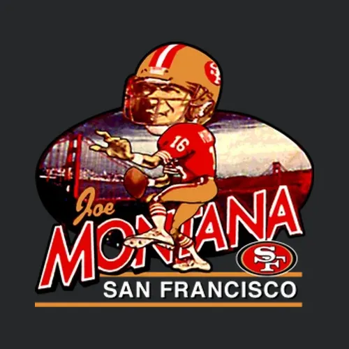 Joe Montana Retro Football Caricature