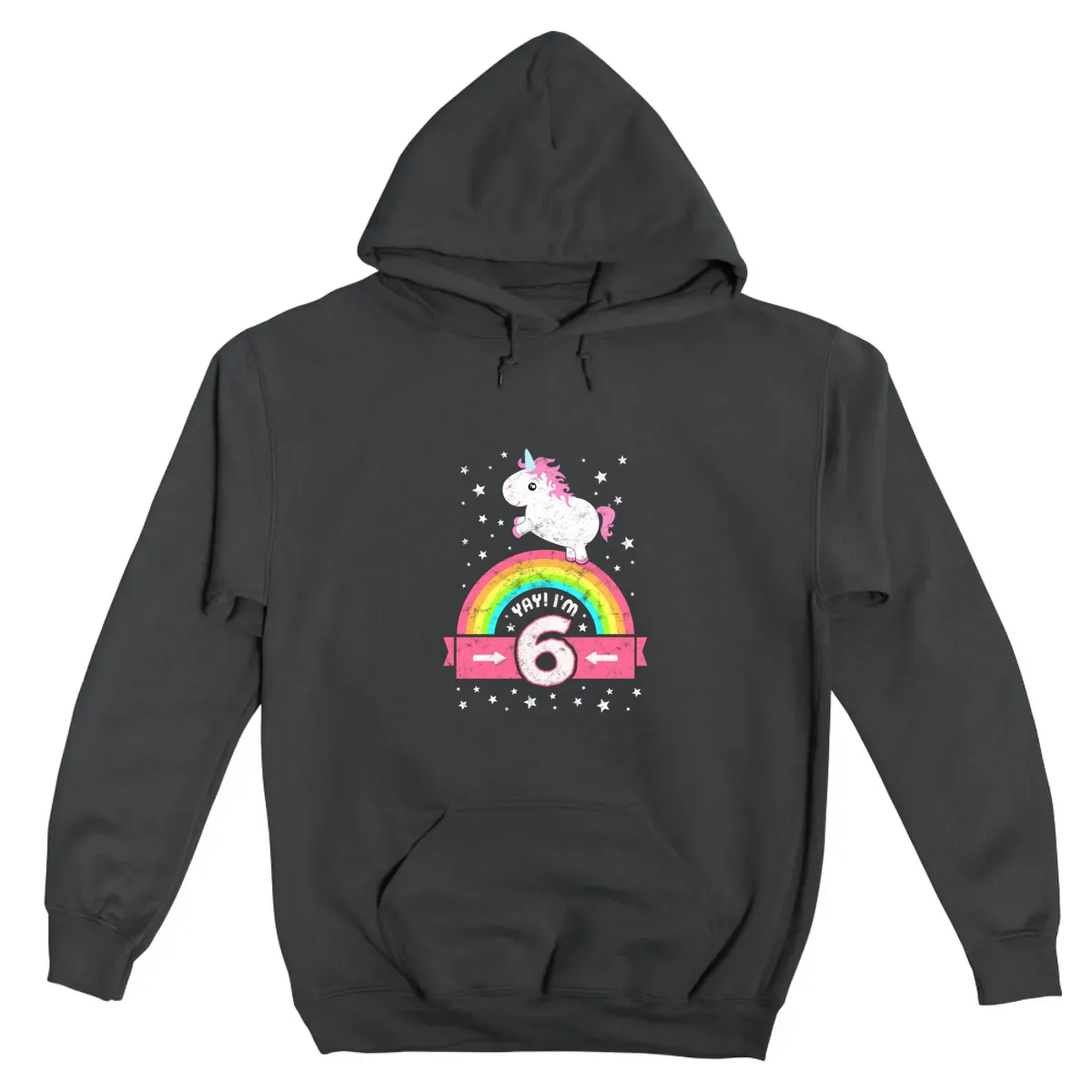 Cute 6th Birthday Unicorn Kid Girl Age 6 Years Old