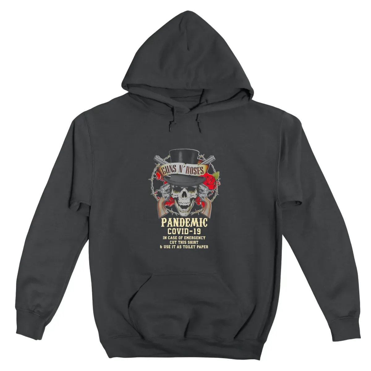 Skull Guns Roses Pandemic Covid 19 In Case Of Emergency Cut This