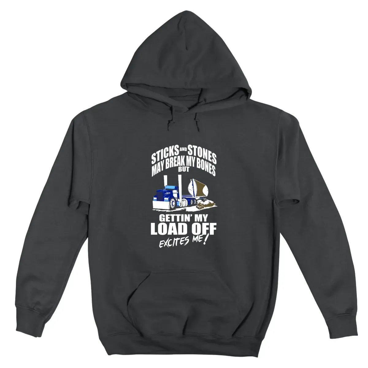 Truck Driver Side Dump Truck Load Off