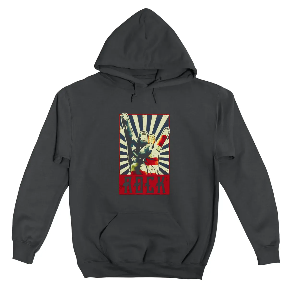 Vintage Rock Concert Band Poster 70s 80s Retro Horns