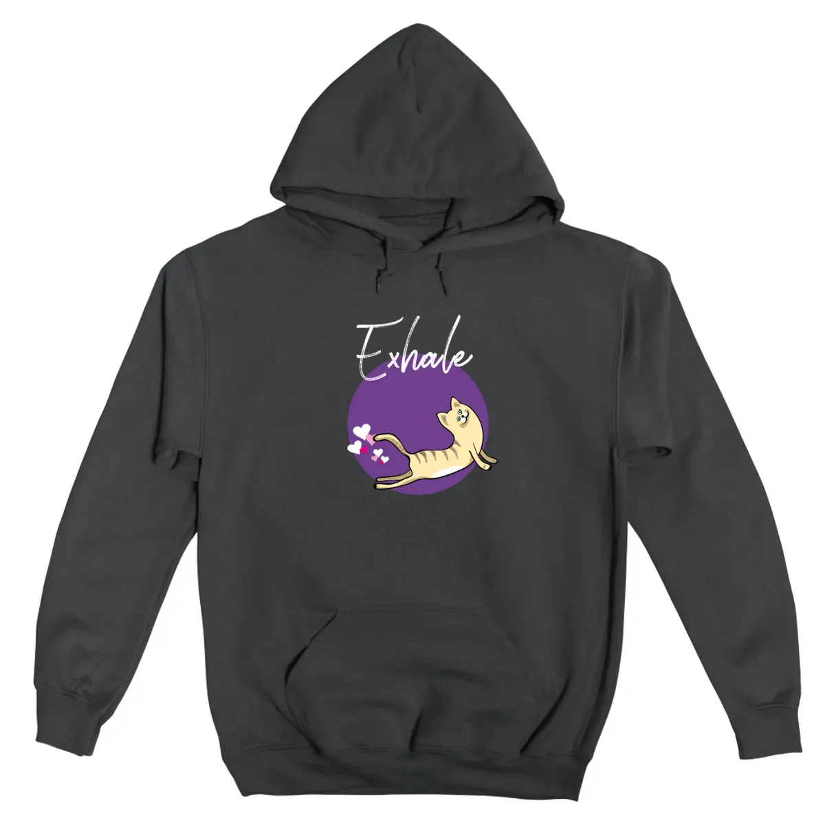 Yoga Cat Exhale Humor Poop Ironic Om Spiritual Des
