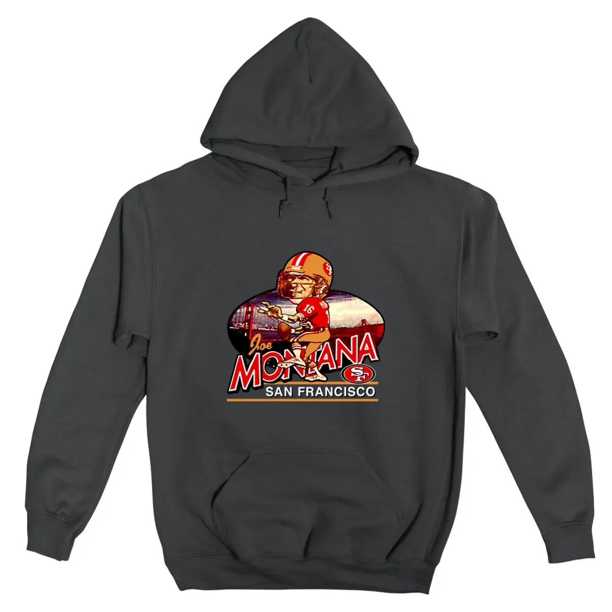 Joe Montana Retro Football Caricature