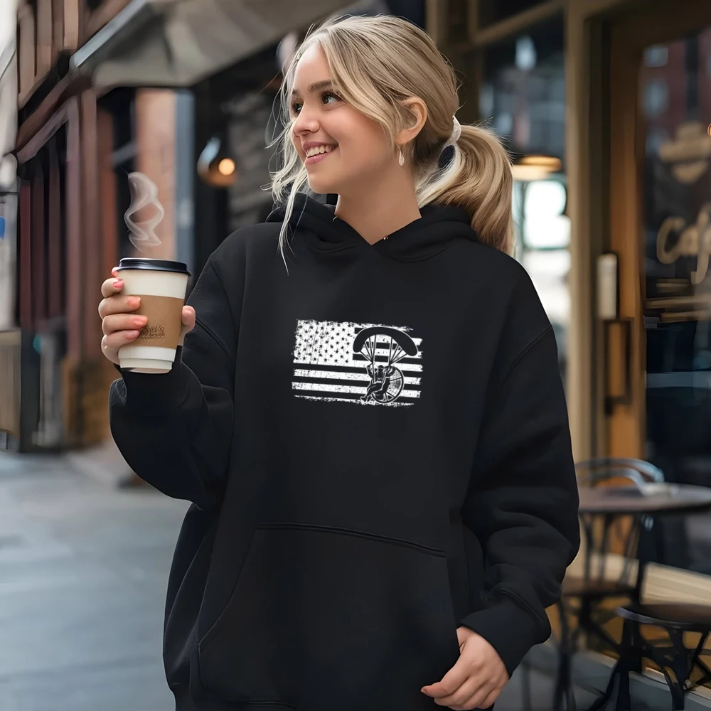 Paraglider Skydiver Us Patriotic Paramotor Pilot