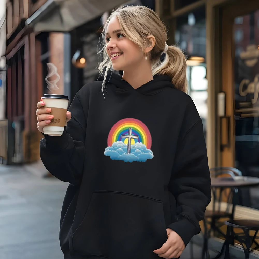 Heaven Is A Rainbow Clouds And Cross Lgbtq Pride