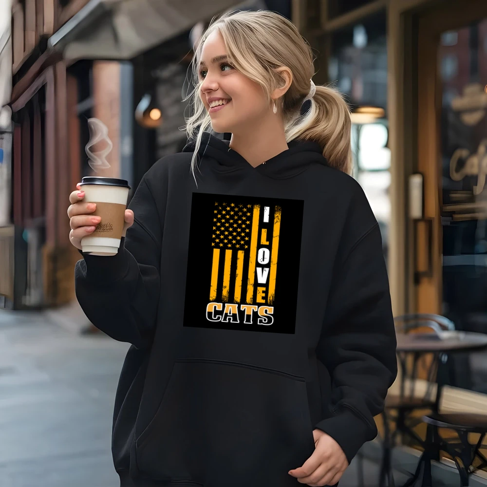 I Love Cats Usa Flag