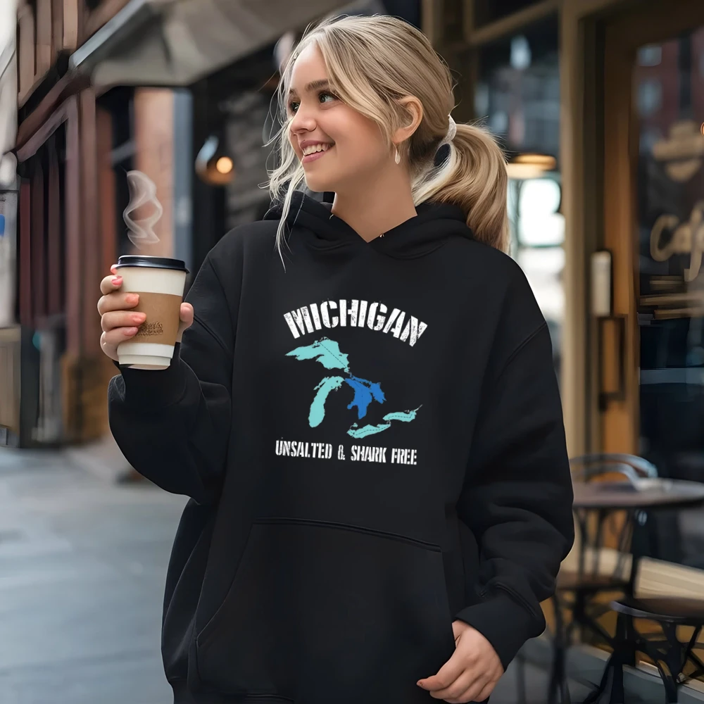 Michigan Unsalted Amp Shark Free Funny Great Lakes