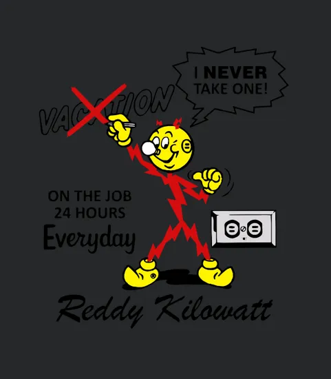 Reddy Kilowatt Electric Decal