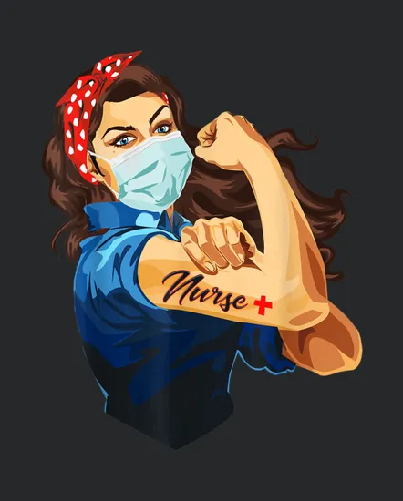 Rosie The Riveter Woman Nurse