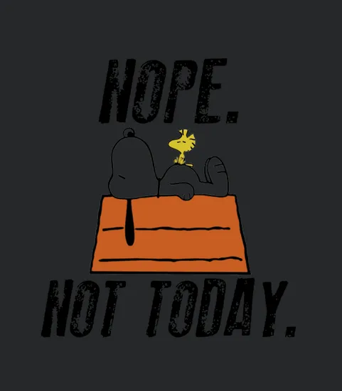 Snoopy Peanuts Nope Not Today