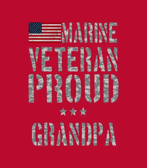 Marine Veteran Proud Grandpa